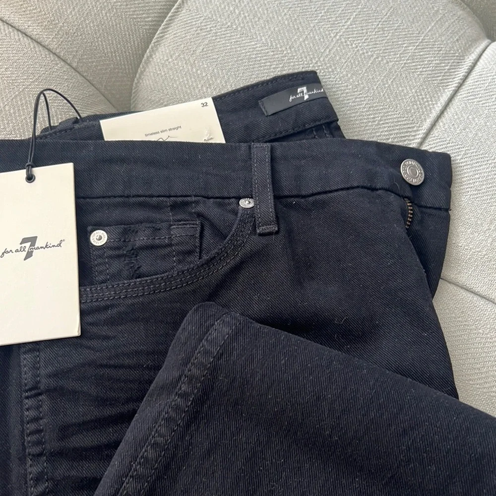 7 For All Mankind Timeless Slim Straight Ankle Women’s Size 32 NEW